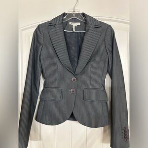 BCBG Generation Blazer Jacket Coat Charcoal Double Collar Size 00